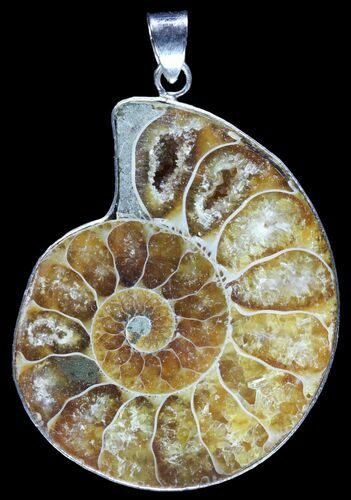 Fossil Ammonite Pendant - Million Years Old #89830